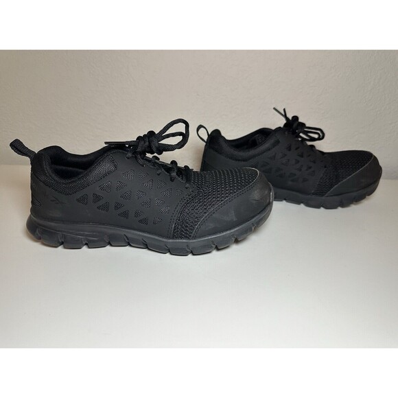REEBOK Work Sublite Cushion Composite‎ Toe Work Black Shoes MEN 5.5 WOMEN 7.5 - Picture 3 of 10